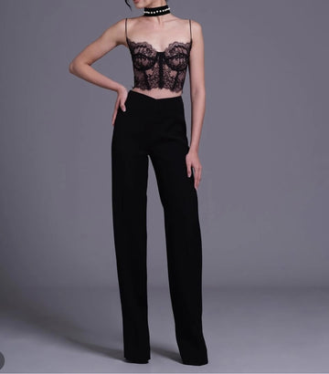 Thai French Style Lace Base Layer Camisole Niche Lace Bra Cup Fishbone Camisole for Women