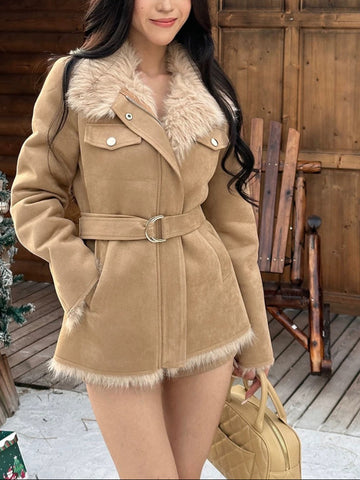 Brown tweed coat