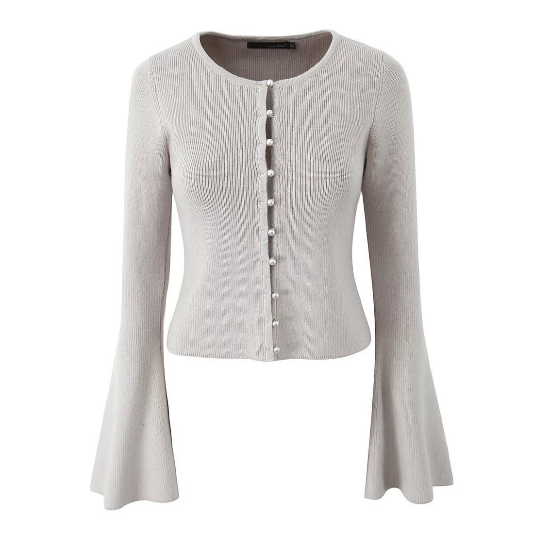 Beige Gray Knitted Cardigan + V-neck Camisole Mini Skirt Elegant Three-piece Set