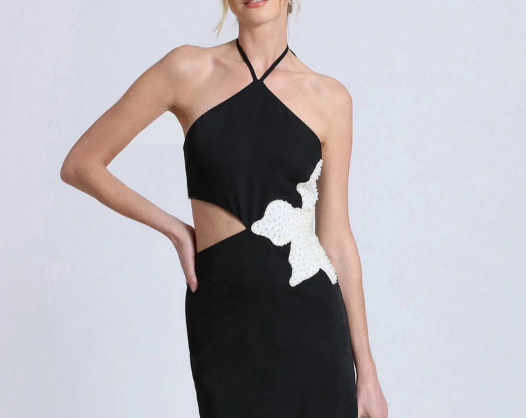 Slimming Bandage Dress Design Sense Niche Backless Sleeveless Dress