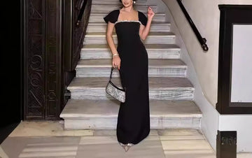 Black Dress with Rhinestones