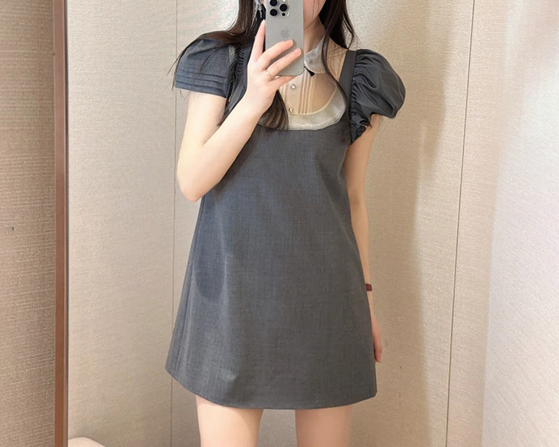Elegant Socialite Style Short Sleeve Dress