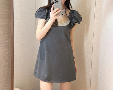 Elegant Socialite Style Short Sleeve Dress