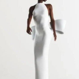Large Bow Slim Bandage Dress New dress