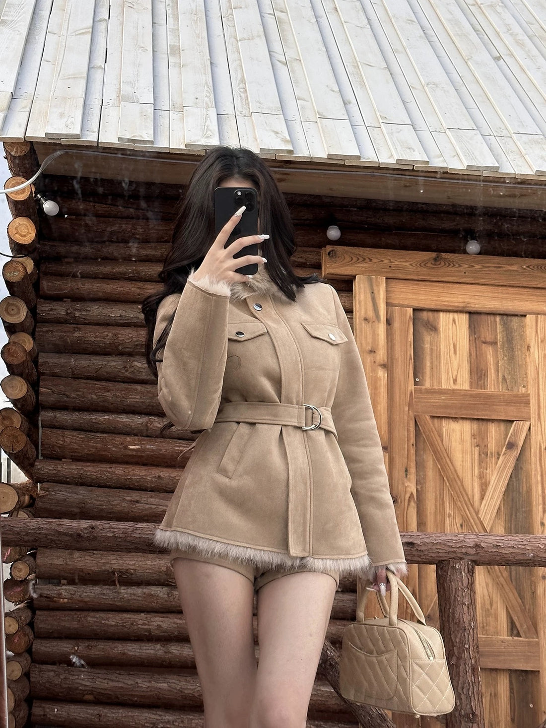 Brown tweed coat