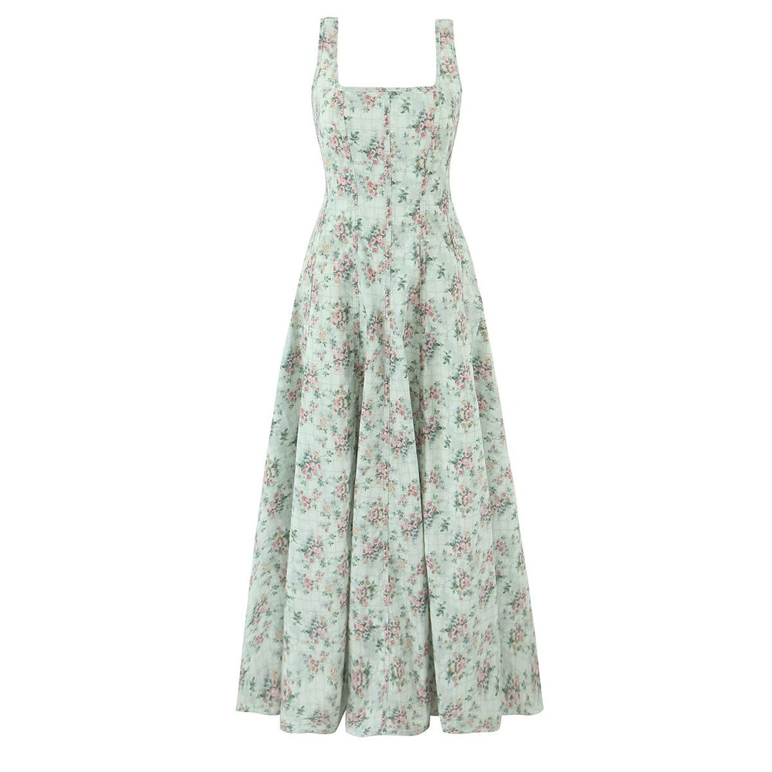 Romantic Sexy Backless Strap Floral Large Swing Waist Slimming Vest dress Dress