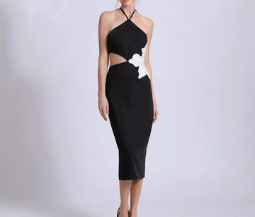 Slimming Bandage Dress Design Sense Niche Backless Sleeveless Dress
