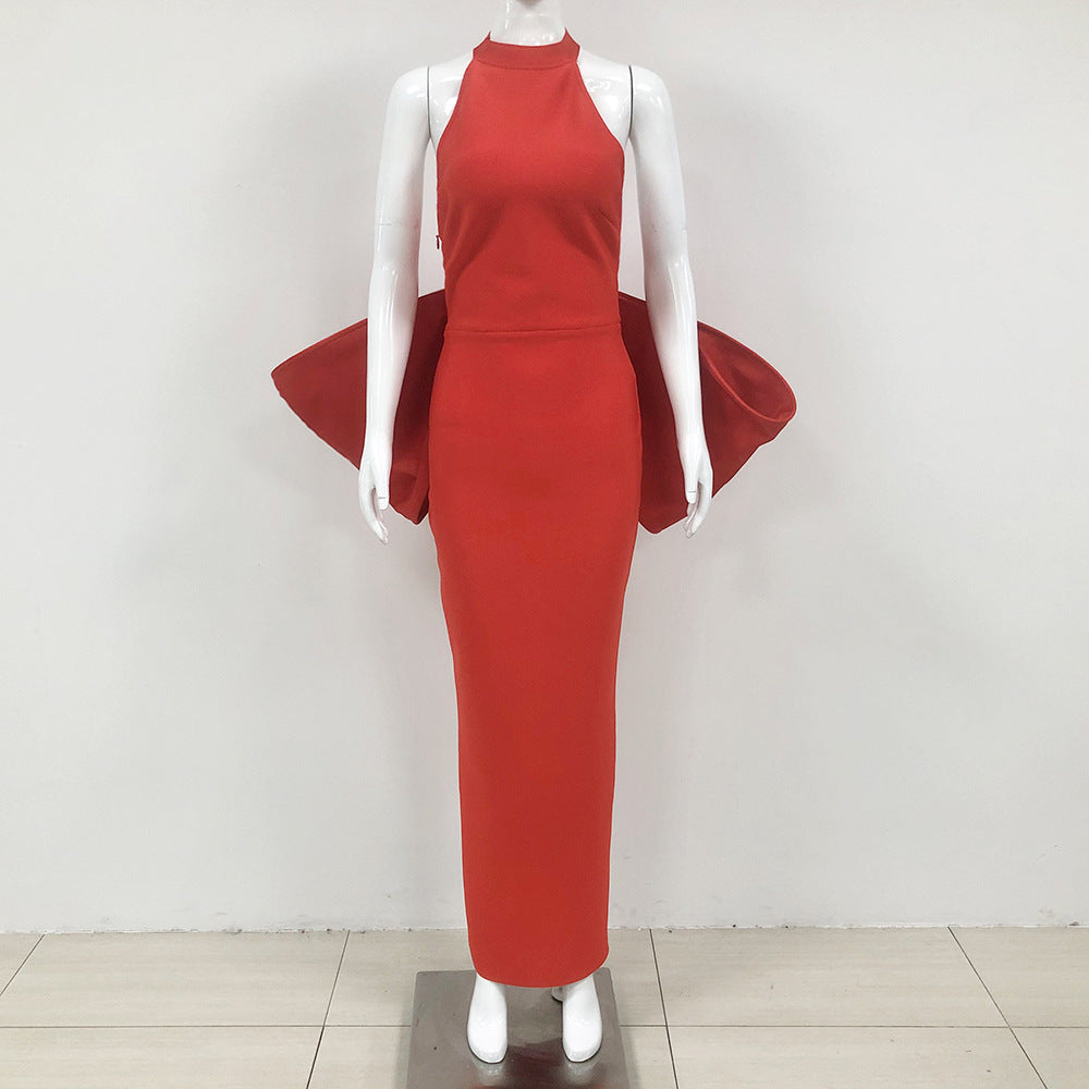 Large Bow Slim Bandage Dress New dress