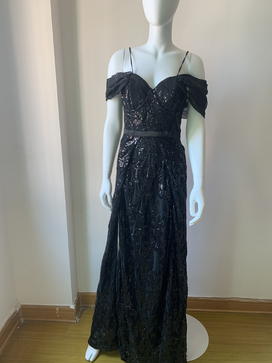 Trendy Sexy Sequin Silk Evening Dress